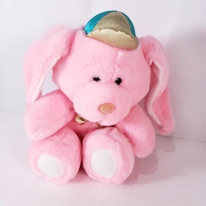 Sombrero de peluche de peluche vintage Soft Things rosa para perro verde azulado/dorado regalo - Imagen 1 de 8