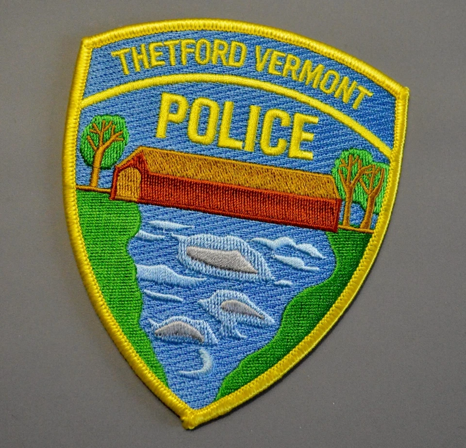 Thetford Vermont Police Patch ++ Mint Orange County VT - Image 1 of 1