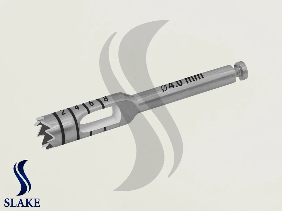 Dental Trephine Drill 4.0mm Surgical Surgery m Stainless Steel Dental Implant - Image 1 of 1