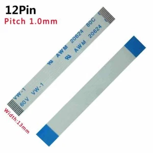 Cable plano flexible paso 1,0 mm 12 pines FFC FPC ancho hacia adelante/inverso 13 mm - Imagen 1 de 8