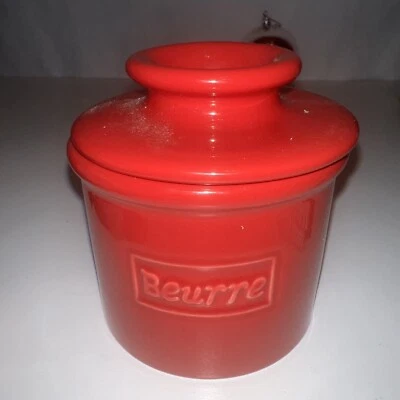 The Original Butter Bell Crock Red Beurre Excellent - Image 1 of 4