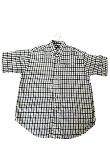 Tommy Hilfiger Camicia manica corta con bottoni e taschino - Bianca con righe - Foto 1 di 10