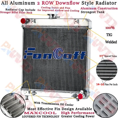 2 Row Radiator For 1976-1985 Mercedes-Benz 230 240D 280E 300D Base 2.8L 3.0L - Imagem 1 de 4