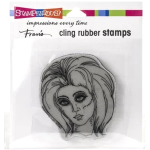 Stampendous Retired Cling Stamp "Zombie Girl" CRQ244 Halloween Cardmaking - Bild 1 von 1