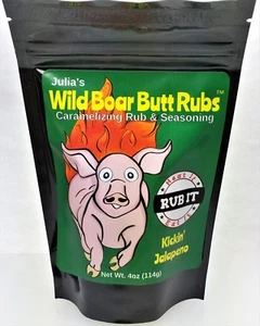 Jabalí Caramelizante Butt Rub, Jumpin' Jalapeño, 4oz - Imagen 1 de 4
