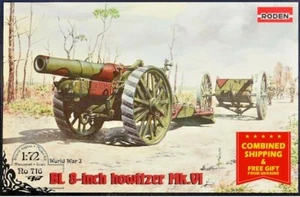 Roden 716 - 1/72 - British BL 8 Zoll Haubitze Mark VI Kunststoff Modellbausatz - Bild 1 von 12