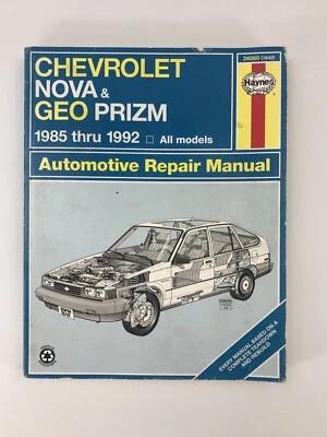 Haynes Chevrolet Nova Geo Prizm Automotive Repair Manual 1985 thru 1990 1642 - Image 1 of 4