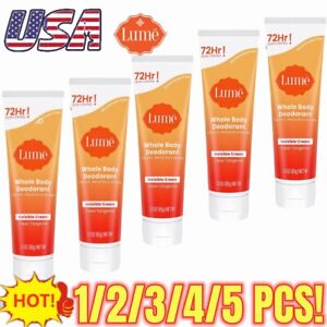 1-5X Lume Whole Body Deodorant Cream Clean Tangerine Skin Safe 72Hr Odor Control