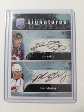 2007-08 Be a Player Signatures Colorado Dual Auto Joe Sakic & Paul Stastny 2S-JP