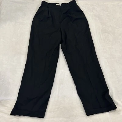 Brooks Brothers 346 女式黑色 100% 羊毛正装裤 8 码 (W29,L40) — 第 1/4 张图片