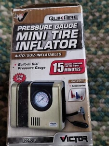 Victor QUIKAIRE Pressure Gauge Mini Tire Inflator - Picture 1 of 14