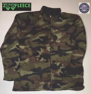 ZooFleece Green Military Camouflage Jacket Sweater Unisex Hunting Gift S-3X - Picture 1 of 5