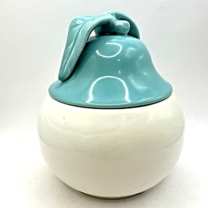 Pear Covered Dip Bowl (Cream Aqua) MCM Enchanto Pottery California USA B112 - Picture 1 of 11
