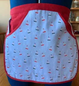 Hand made cotton fabric peg bag apron/utility pouch - Picture 1 of 7