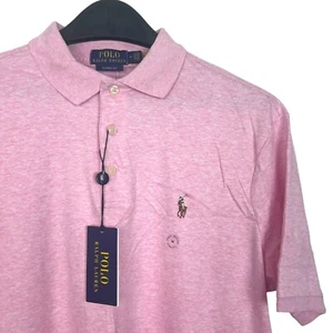 NEW Polo Ralph Lauren Men's XXL Classic Fit Cotton Short Sleeve Heathered Pink - Picture 1 of 7
