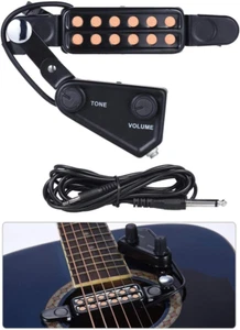 12 Soundhole Guitar Pickup Acoustic Electric Transducer for Acoustic Guitar Magn - Picture 1 of 12