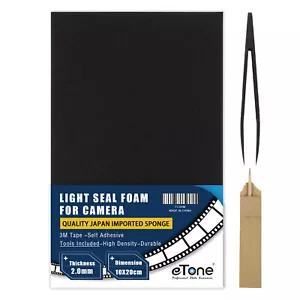 10x20cm Film Camera Back Seal Light Foam Kit Sponge Sheet Adhesive 2mm 3mm 4mm - Picture 1 of 17