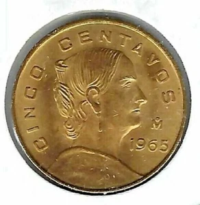 Moneda de cinco centavos México 1965 sin circular - Imagen 1 de 2