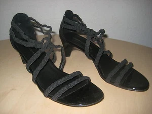 Donald J Pliner Damenschuhe Größe 8,5 M neu Runa schwarze Riemchenabsätze neu ohne Karton - Bild 1 von 6