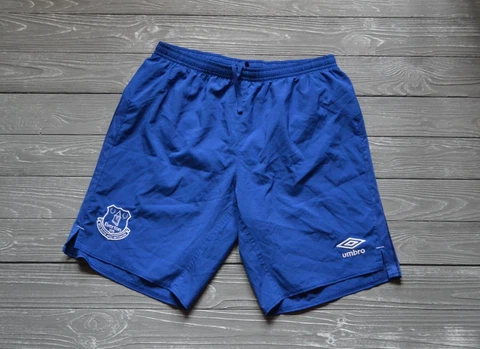 EVERTON HOME FOOTBALL SHORTS SOCCER UMBRO BLUE MENS M Cover