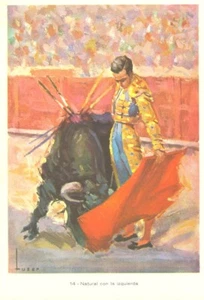 ANTIGUA POSTAL TOROS TAUROMAQUIA TORERO NATURAL IZQUIERDA BULLS POSTCARD TC10856 - Picture 1 of 1