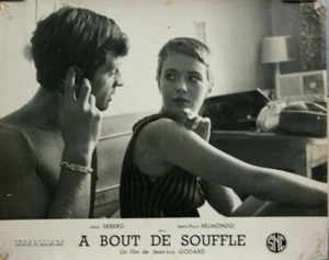 Belmondo Jean Seberg A BOUT DE SOUFFLE Godard 1960 PHOTO ORIGINALE 24x30 - Picture 1 of 1