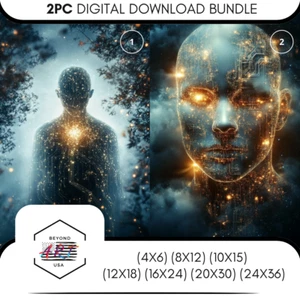 Unlocking the Future with Deep Learning - 2PC Digital Download Wall Art SKU44 - Picture 1 of 3