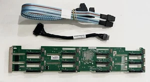 647407-001 HP DL380P Gen 8 12-Bay Drive SAS SFF Backplane Board w/ Data Cables - Picture 1 of 6