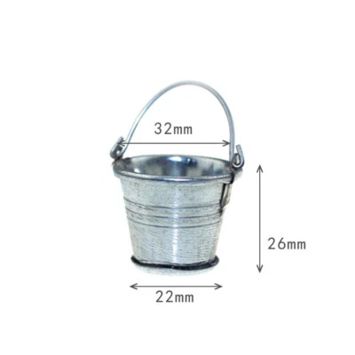Dollhouse Miniature 1:12 Water Bucket Iron Pail Tub Home Kitchen Bar Accessory - Image 1 of 4