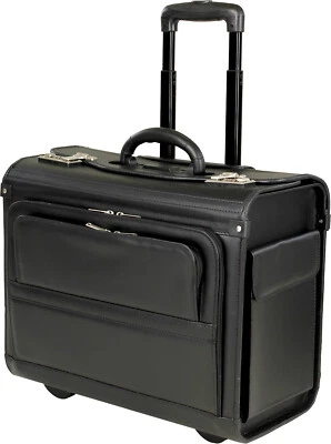 Akten Piloten Koffer Schwarz 46 x37x23cm Reise Kabinen Trolley D & N - Bowatex - Bild 1 von 4