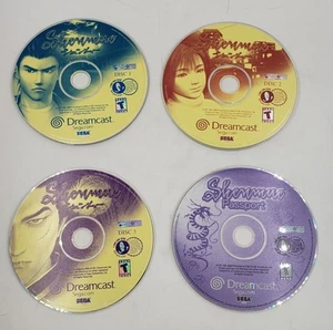 SHENMUE SEGA DREAMCAST VIDEO GAME DISCS ONLY ALL FOUR RARE AUTHENTIC ORIGINAL - Picture 1 of 3