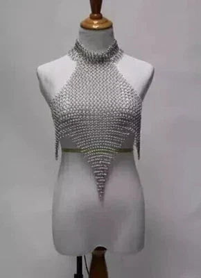 Nuevo Estilo Aluminio Butted Chain Mail Top Para Mujer Regalo Festivo Foto 1 de 3
