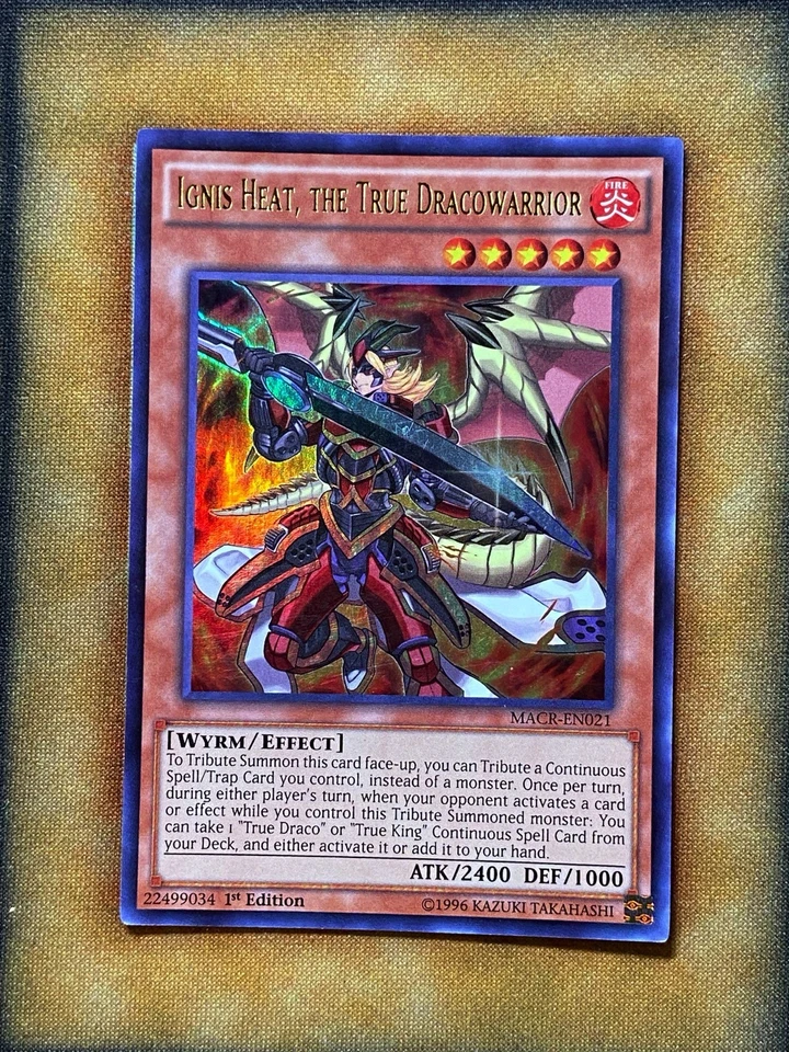 Yugioh Ignis Heat, The True Dracowarrior MACR-EN021 Ultra Rare 1st Ed MP - Image 1 of 1