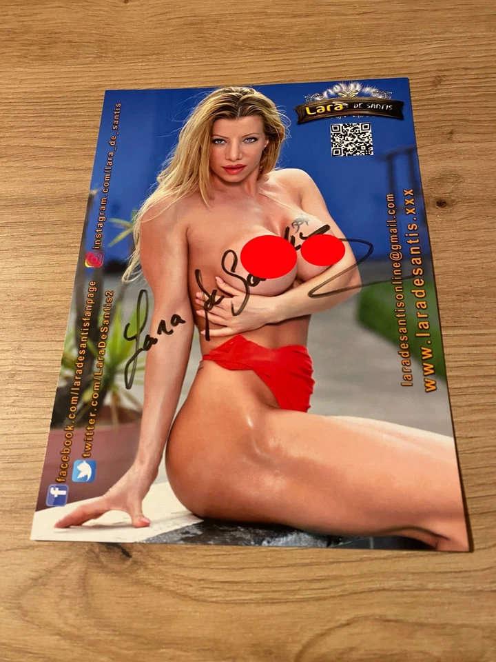 Lara de Santis Original Autogrammkarte 15x20 Erotik - Bild 1 von 1