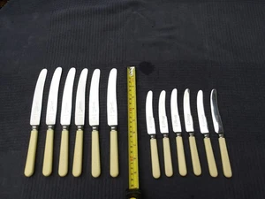 2 6er Set Vintage Edelstahl - Messer Roberts & Dore + Brown & Gardiner - Bild 1 von 24