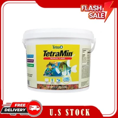 Tetra TetraMin Tropical Flakes, Nutritionally Balanced Fish Food, 4.52 lbs.