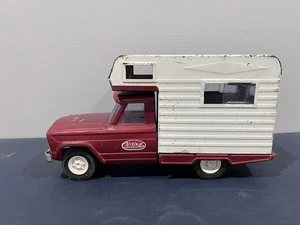 Tonka Mini Camper Corto Acciaio Pressato 9 1/2 Pollici Camion Vintage - Foto 1 di 10