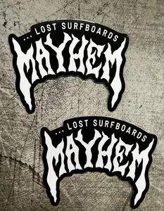 MAYHEM SURFBOARDS STICKER SET 2 LOST SURFBOARDS Volcom Rip Curl Wetsuits Pyzel - Picture 1 of 5