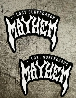 MAYHEM SURFBOARDS STICKER SET 2 LOST SURFBOARDS Volcom Rip Curl Wetsuits Pyzel