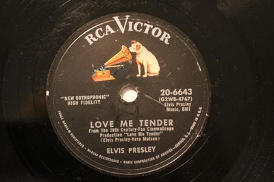ROCK & ROLL ELVIS PRESLEY Love Me Tender / Anyway 6643 78rpm  EE+ OS - Image 1 of 4