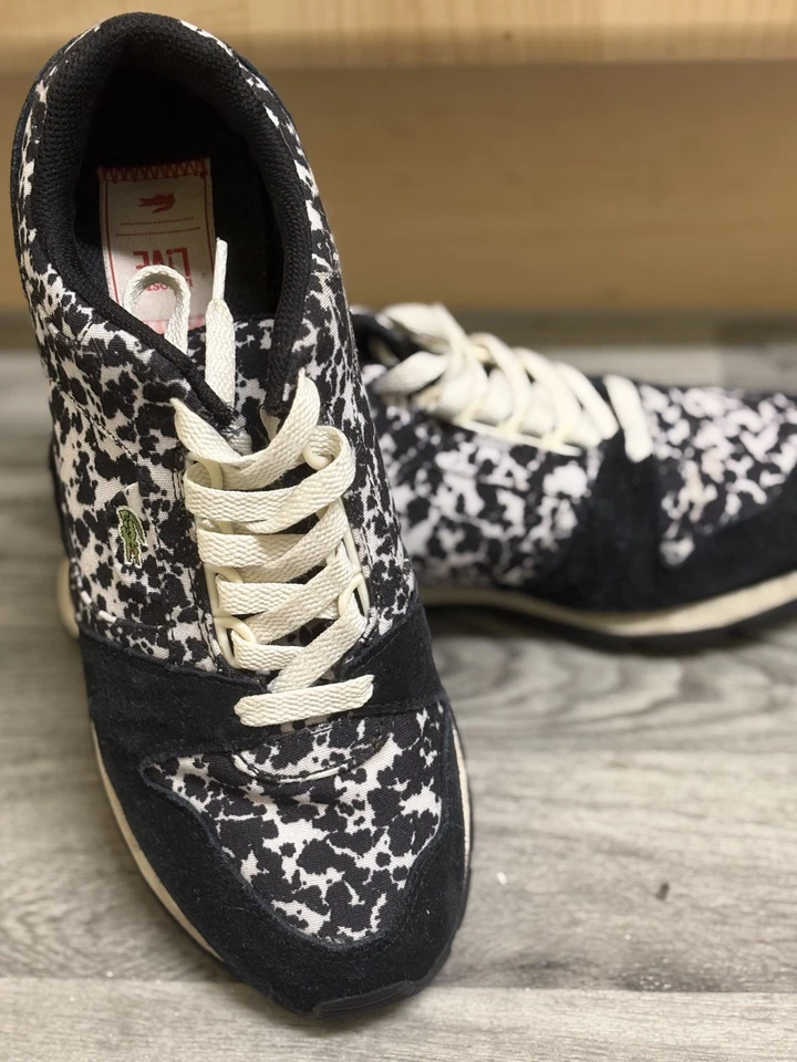 LACOSTE LIVE Size 7 Trainers. Black and White Pattern. Excellent Condition . - Image 1 of 4