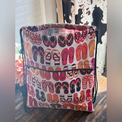 Bolso Thirty-One Naranja y Blanco Nuevo con Cordón Foto 1 de 4