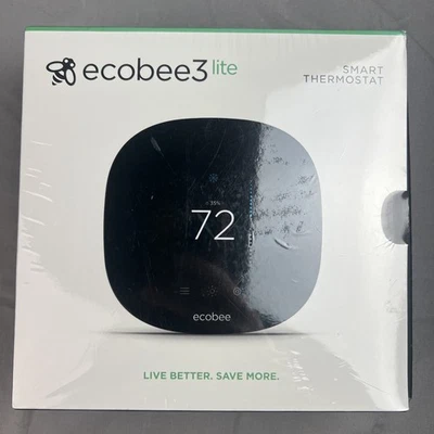 ecobee3 lite Smart Wi-Fi Black Programable Thermostat EB-STATE3LT-02 SEALED - Image 1 of 4