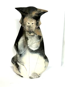 Mary Dewey Gates Signed Cat Licking Paw Original Studio Art Pottery Sculpture 92 - Picture 1 of 5