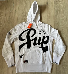 Superdry Nuevo Hombre Regular Fit Blanco Pequeña Sudadera con Capucha PVP 59,99 € - Imagen 1 de 4