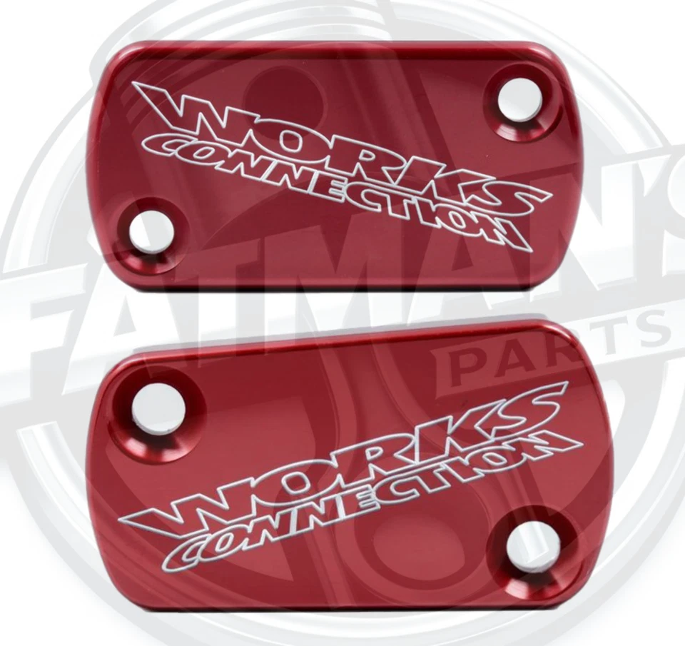 Works Connection Clutch & Brake Master Cylinder Cover Kit Red Honda CRF450R/RX - Image 1 of 1