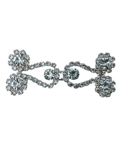 Gancio Alamaro Gioiello Metallo Argento Strass 7,5x3 Cm 080204.S - Imagen 1 de 3