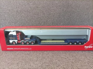 Herpa H0 1:87 in confezione originale - 154352 MAN TGA XXL pendolo - x semirimorchio a pianale ribassato "Collett" - Foto 1 di 8