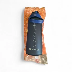 2L Motivational Sport Water Bottle Handle Straw Time Mark YOU GOT THIS- BPA FREE - Picture 1 of 3