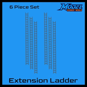 Extension Ladder (6pcs) - HO Scale - Gray - Picture 1 of 3